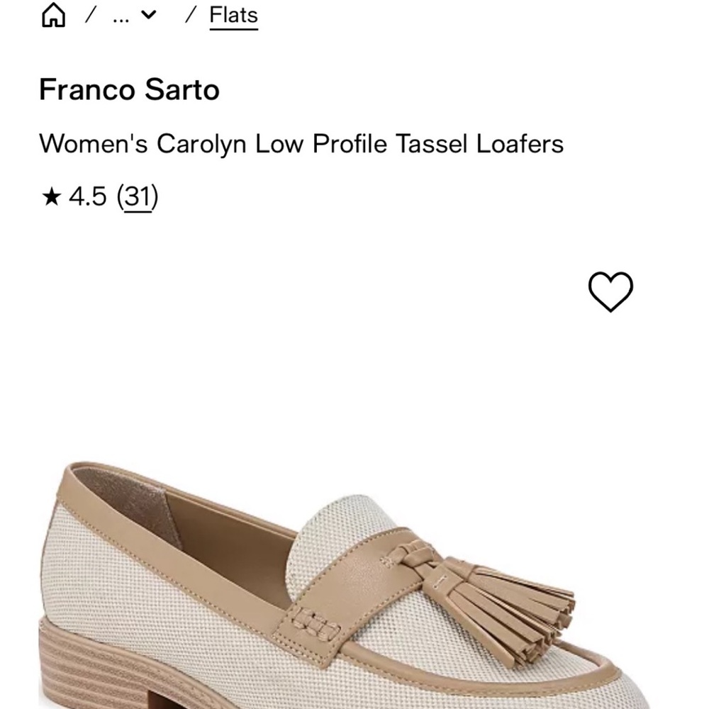 Franco Sarto Tan Tassel Flats Loafers